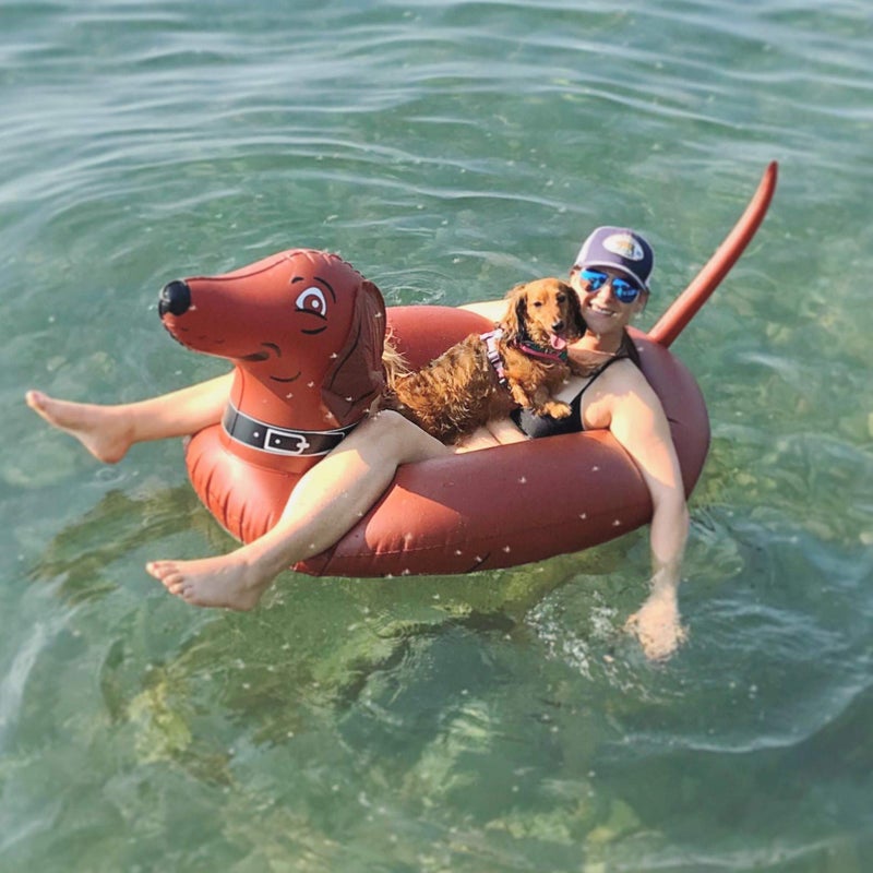 GoFloats Wiener Dog Party Tube Inflatable Raft, Float in Style (for Adults and Kids) - Image 2